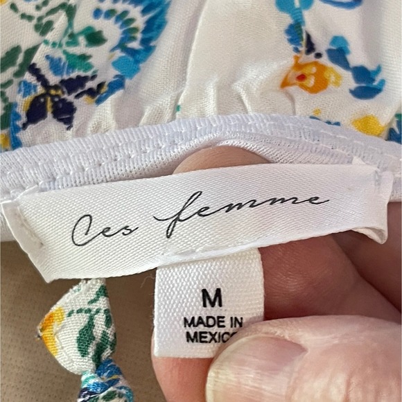 ❄️3/$18 NEW‼️CES FEMME Boho Colorful Print Mini Halter‎ Dress, Medium - Picture 6 of 8